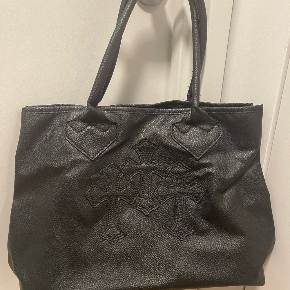 Chrome Hearts Black Tote Bag